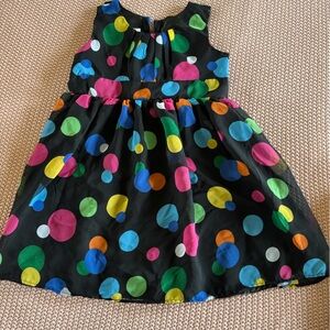 Iris & Ivy Black Dress with Colorful Dots